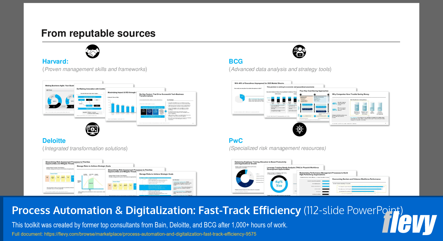 Process Automation & Digitalization: Fast-Track Efficiency (112-slide PPT PowerPoint presentation slide deck (PPTX)) Preview Image