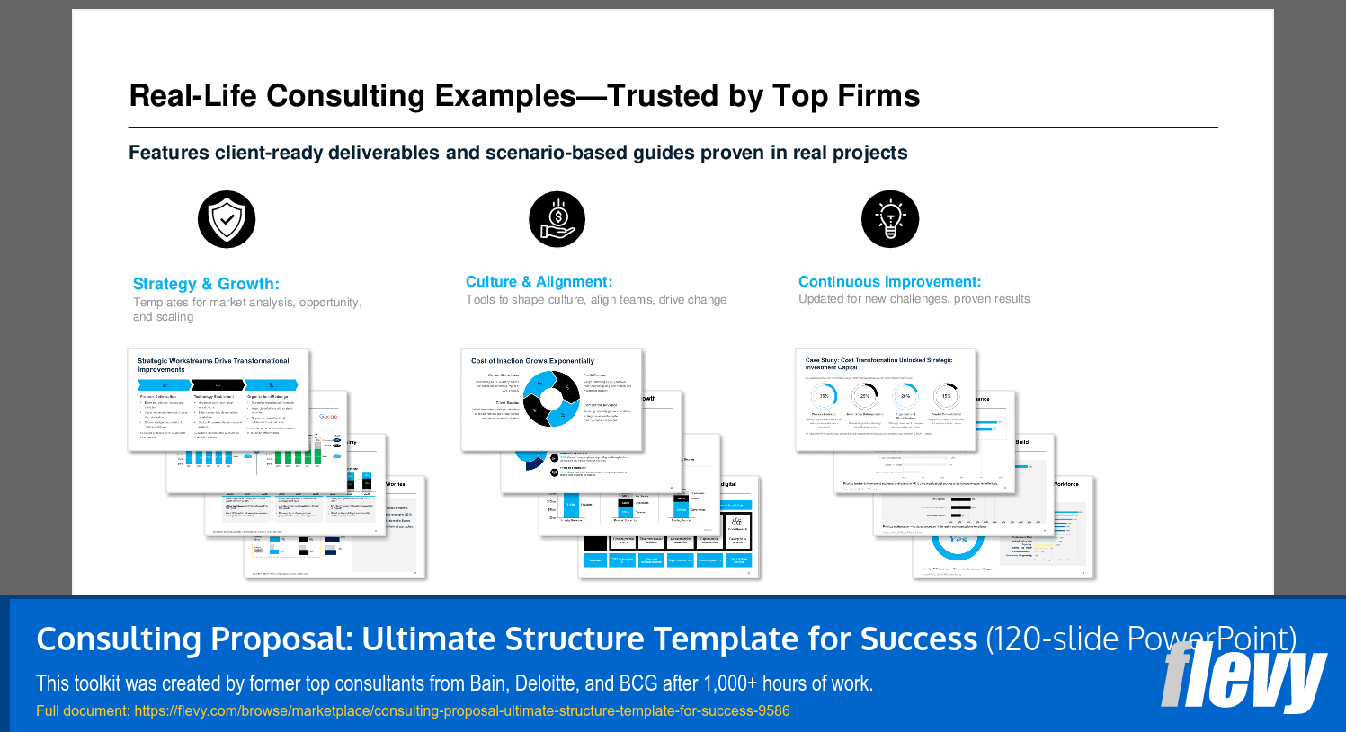Consulting Proposal: Ultimate Structure Template for Success (120-slide PPT PowerPoint presentation slide deck (PPTX)) Preview Image