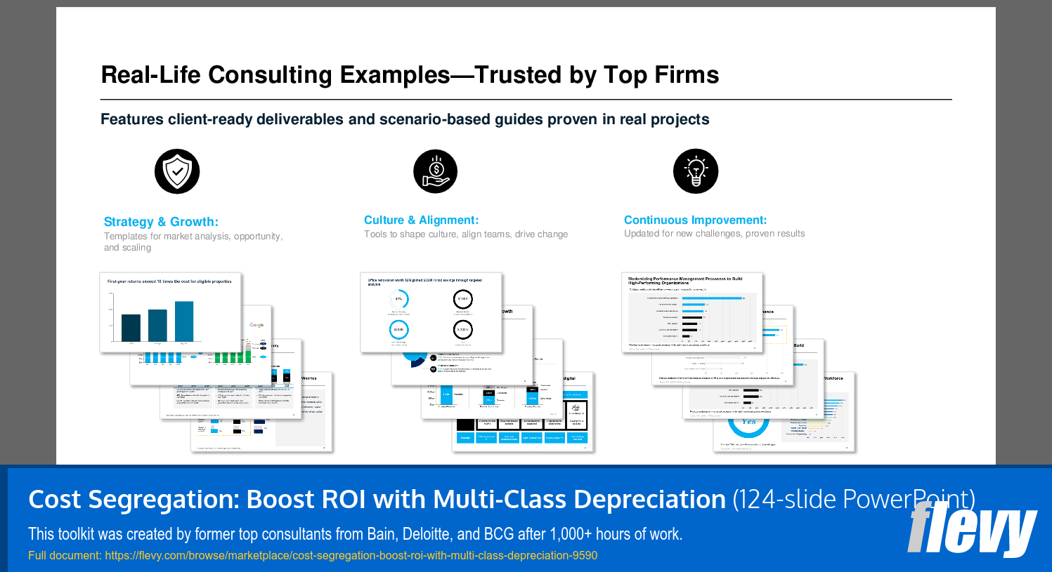 Cost Segregation: Boost ROI with Multi-Class Depreciation (124-slide PPT PowerPoint presentation slide deck (PPTX)) Preview Image
