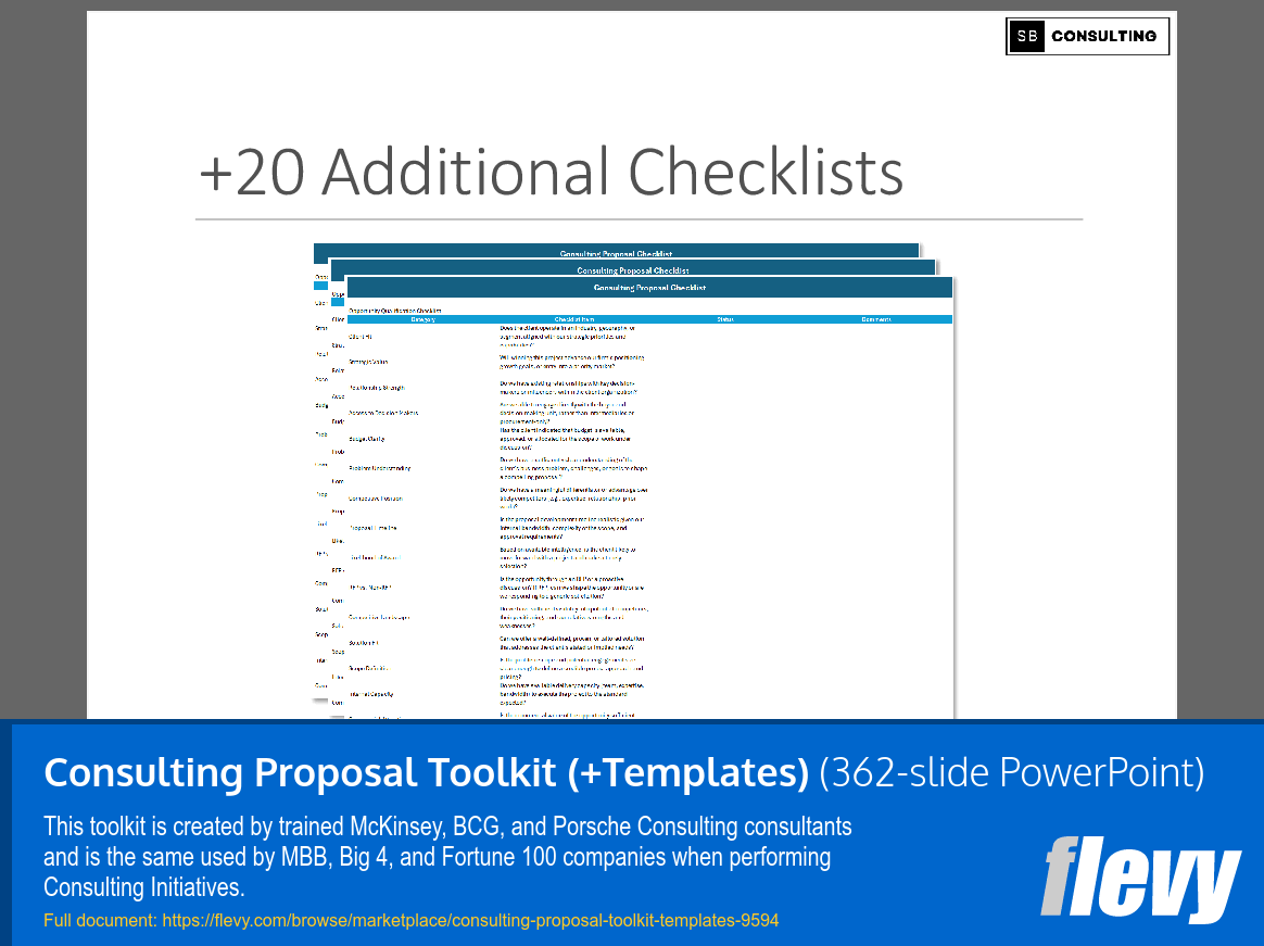 Consulting Proposal Toolkit (+Templates) (362-slide PPT PowerPoint presentation slide deck (PPTX)) Preview Image