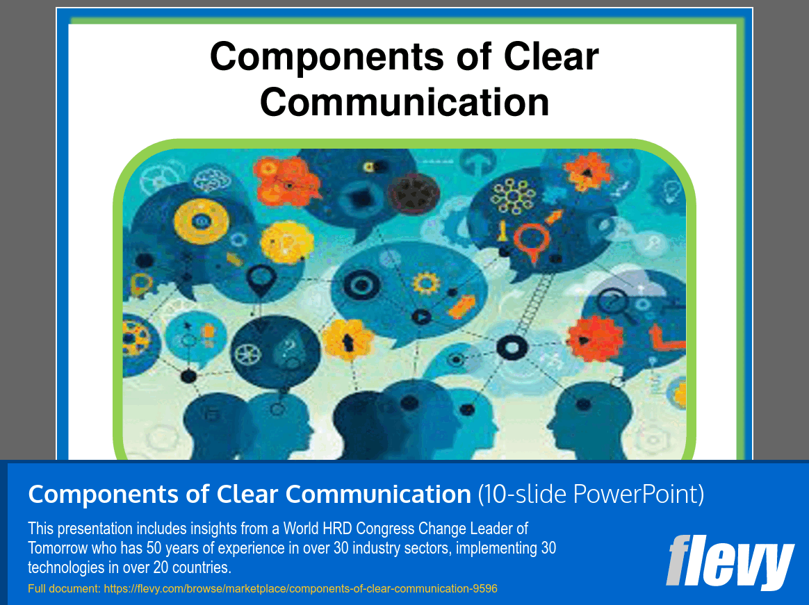 Components of Clear Communication (10-slide PPT PowerPoint presentation slide deck (PPT)) Preview Image