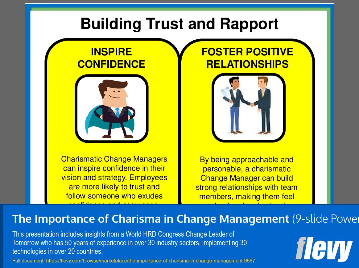 The Importance of Charisma in Change Management (9-slide PPT PowerPoint presentation slide deck (PPT)) Preview Image