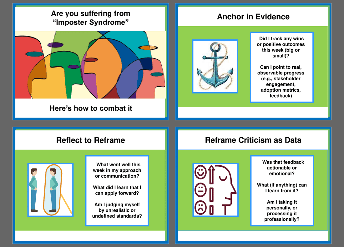 Change Managers and Imposter Syndrome - How to Combat It (11-slide PPT PowerPoint presentation slide deck (PPT)) Preview Image