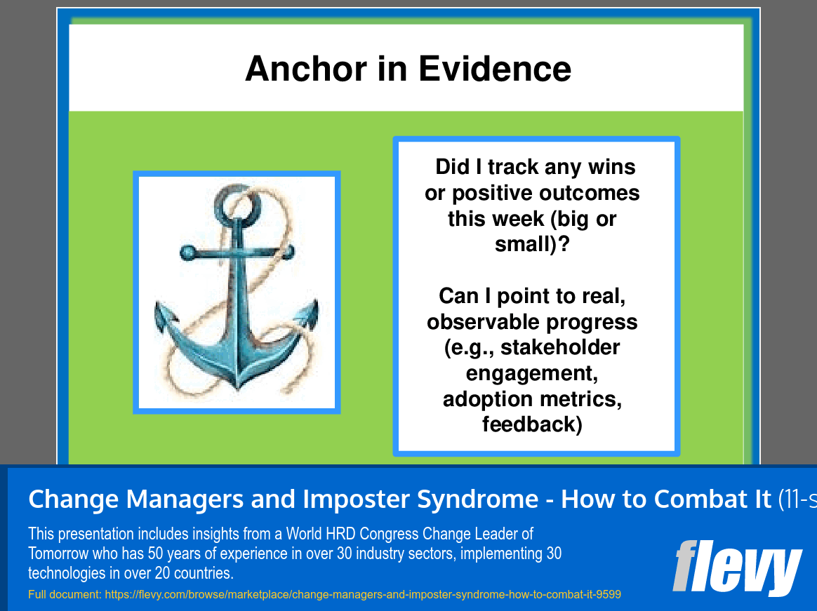 Change Managers and Imposter Syndrome - How to Combat It (11-slide PPT PowerPoint presentation slide deck (PPT)) Preview Image