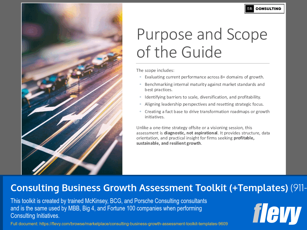 Consulting Business Growth Assessment Toolkit (+Templates) (911-slide PPT PowerPoint presentation slide deck (PPTX)) Preview Image