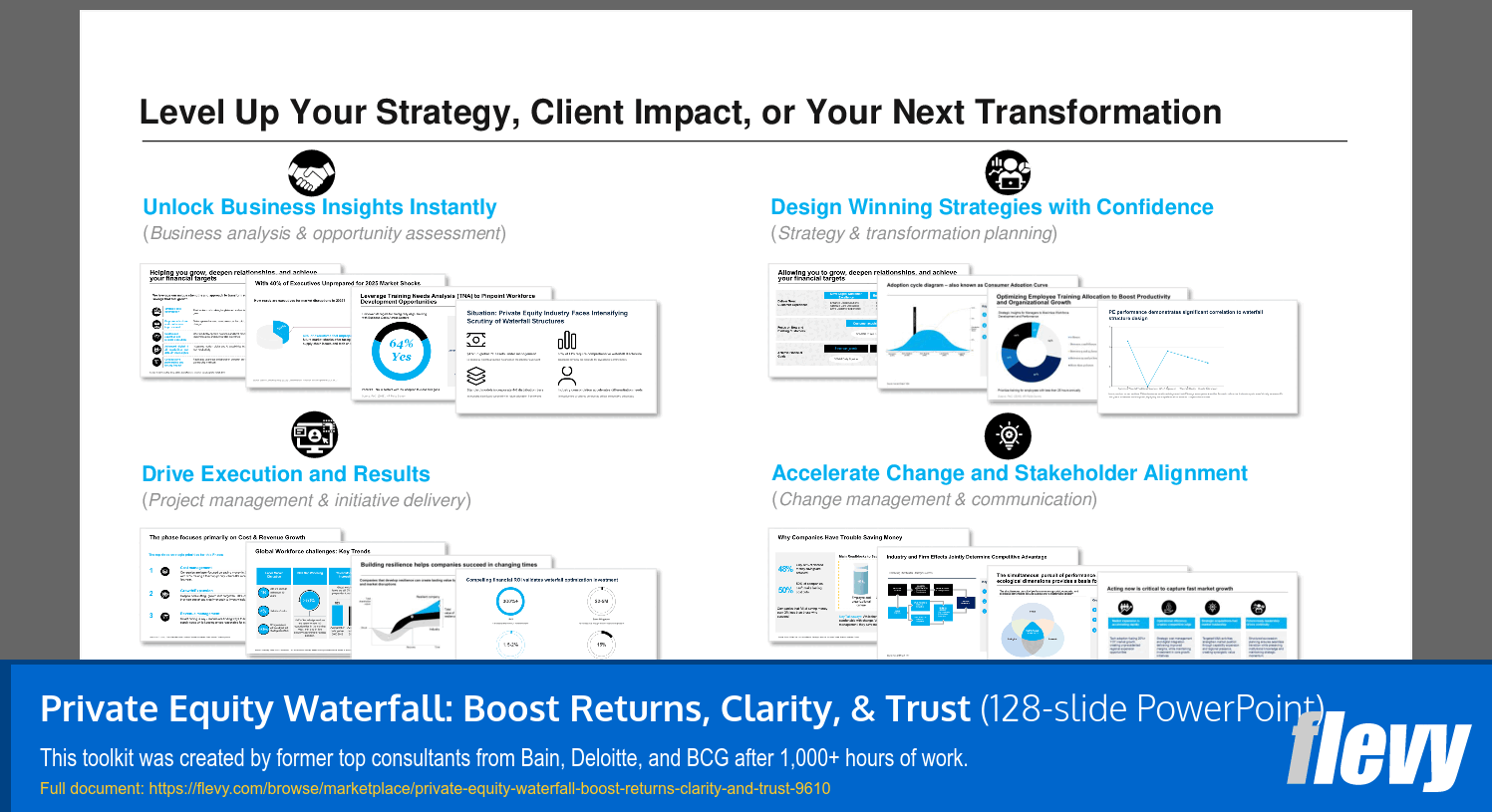 Private Equity Waterfall: Boost Returns, Clarity, & Trust (128-slide PPT PowerPoint presentation slide deck (PPTX)) Preview Image