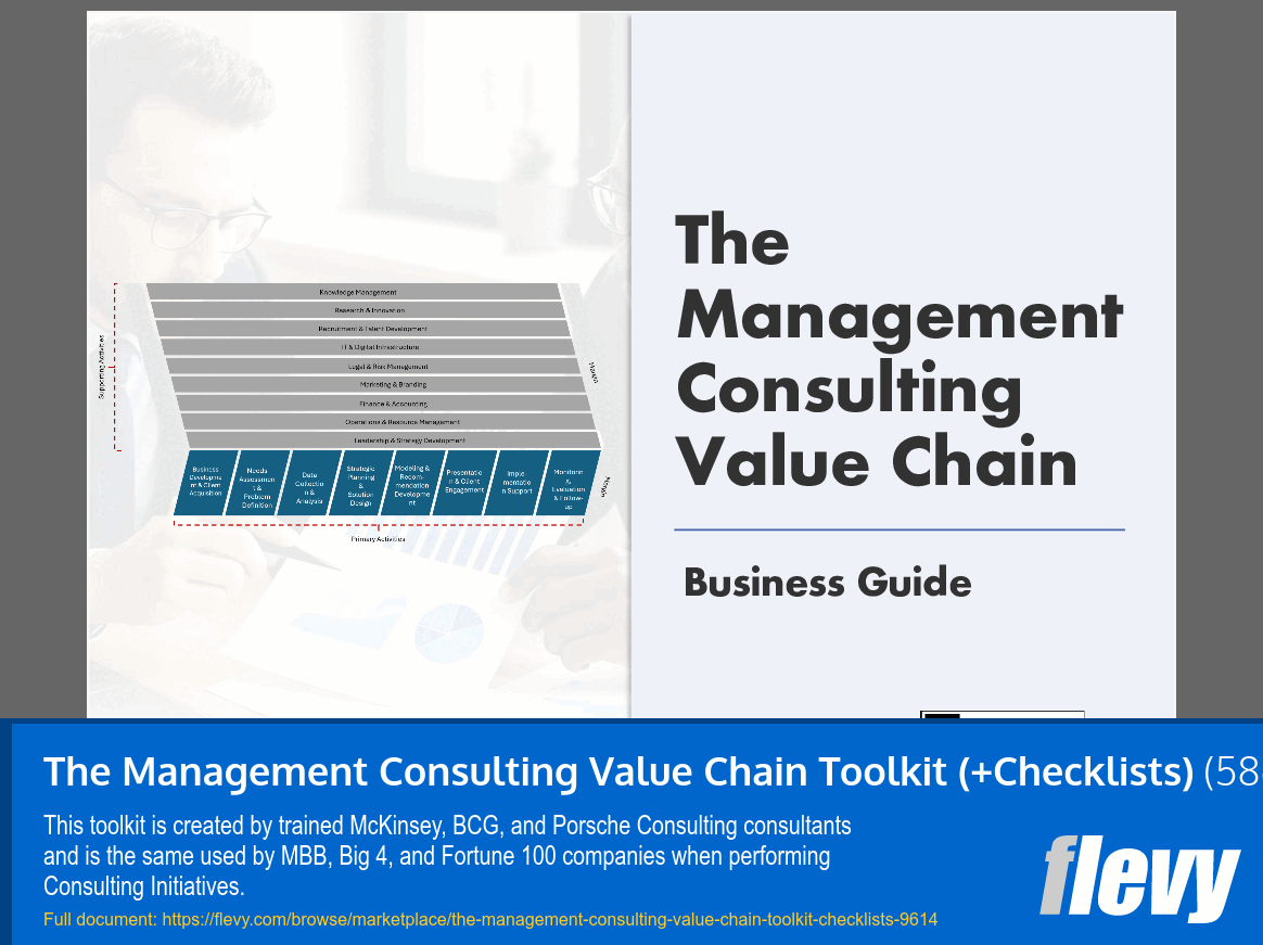 The Management Consulting Value Chain Toolkit (+Checklists) (586-slide PPT PowerPoint presentation slide deck (PPTX)) Preview Image