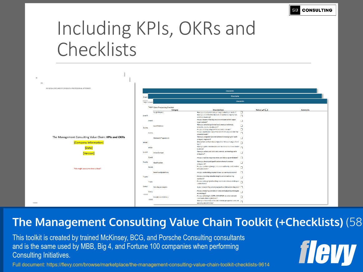 The Management Consulting Value Chain Toolkit (+Checklists) (586-slide PPT PowerPoint presentation slide deck (PPTX)) Preview Image
