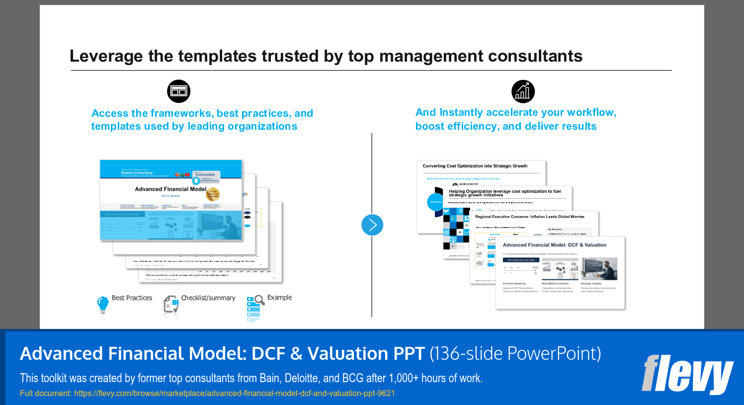Advanced Financial Model: DCF & Valuation Presentation (136-slide PPT PowerPoint presentation slide deck (PPTX)) Preview Image