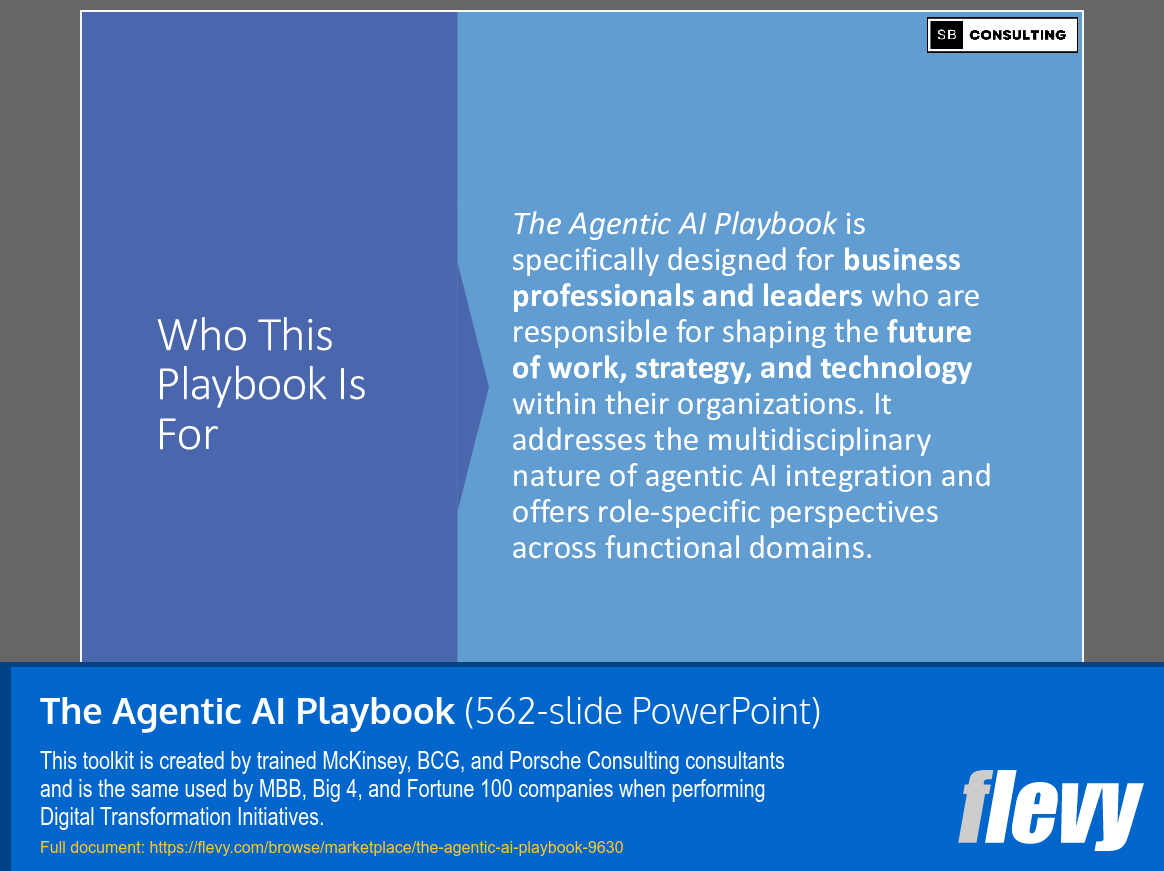 The Agentic AI Playbook (562-slide PPT PowerPoint presentation slide deck (PPTX)) Preview Image