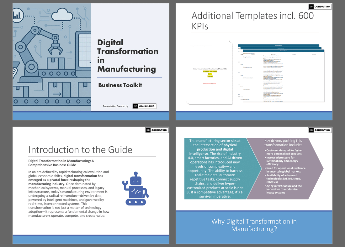 Digital Transformation in Manufacturing Toolkit (+600 KPIs) (726-slide PPT PowerPoint presentation slide deck (PPTX)) Preview Image