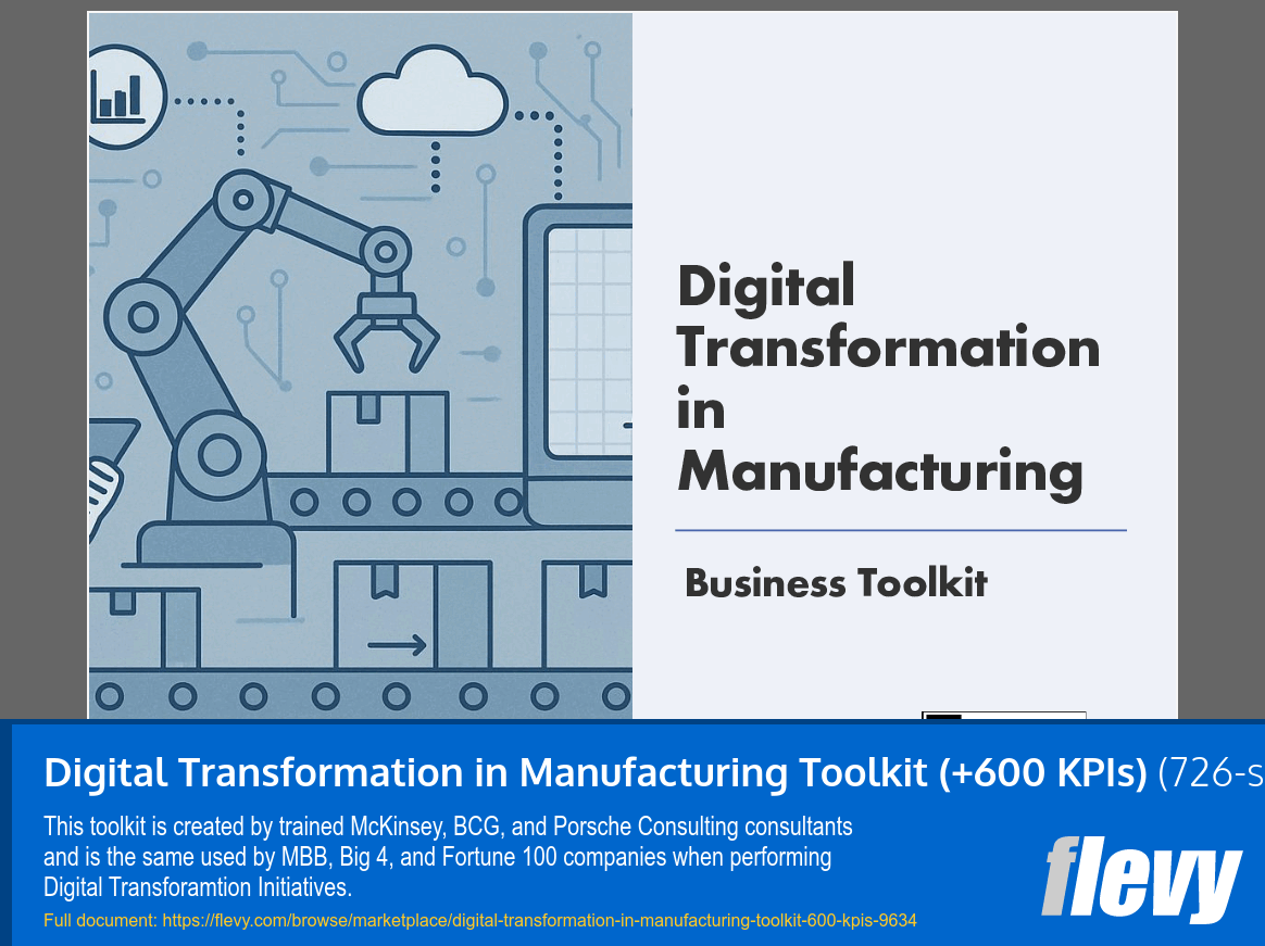 Digital Transformation in Manufacturing Toolkit (+600 KPIs) (726-slide PPT PowerPoint presentation slide deck (PPTX)) Preview Image