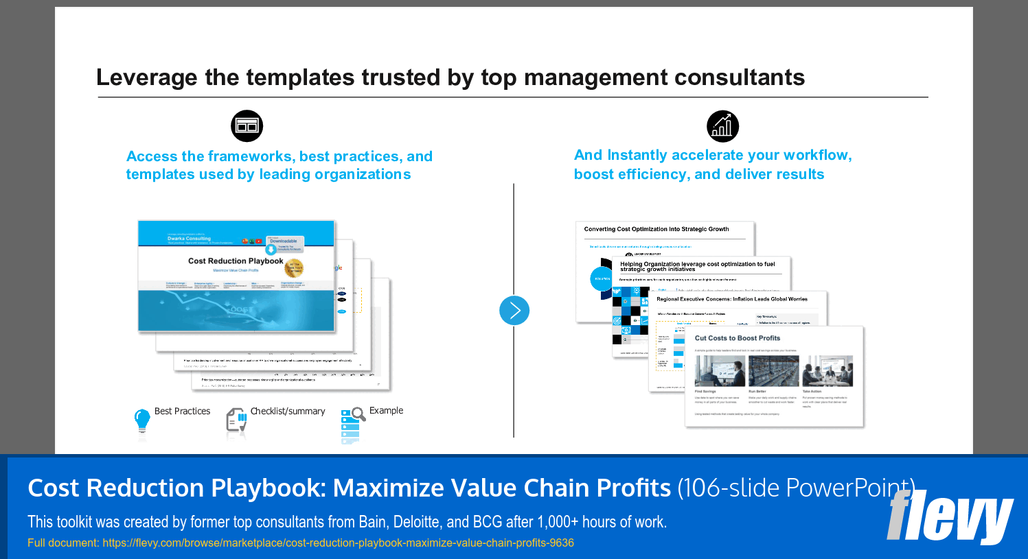 Cost Reduction Playbook: Maximize Value Chain Profits (106-slide PPT PowerPoint presentation slide deck (PPTX)) Preview Image