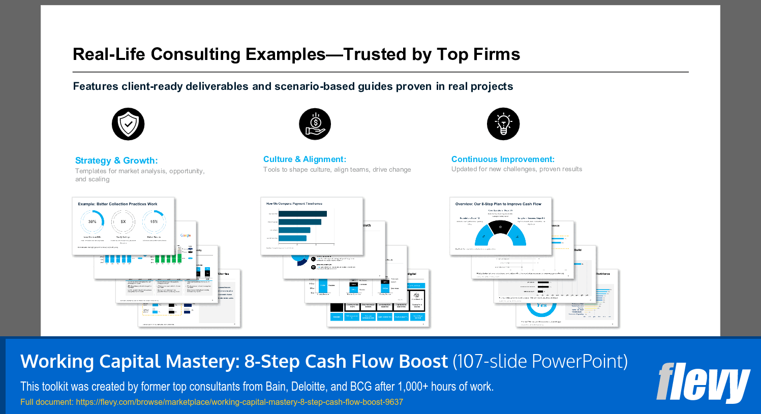 Working Capital Mastery: 8-Step Cash Flow Boost (107-slide PPT PowerPoint presentation slide deck (PPTX)) Preview Image