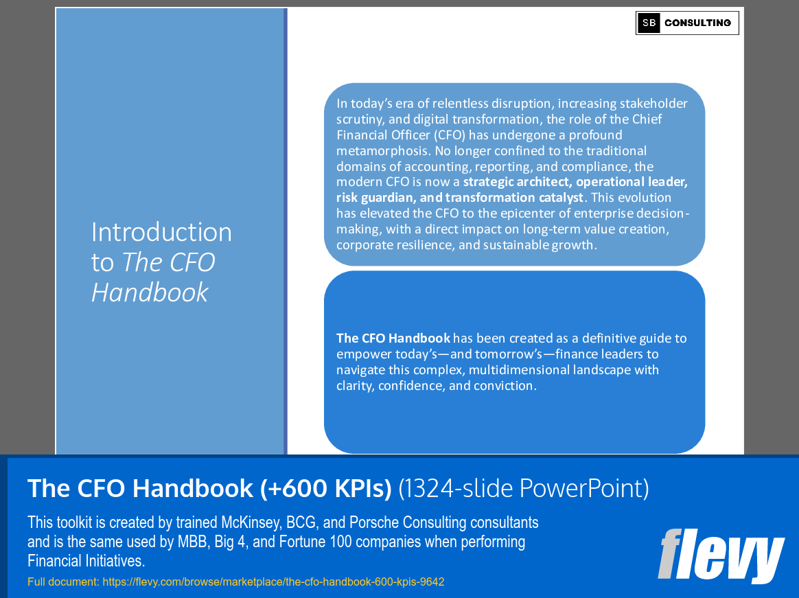 The CFO Handbook (+600 KPIs) (1324-slide PPT PowerPoint presentation slide deck (PPTX)) Preview Image