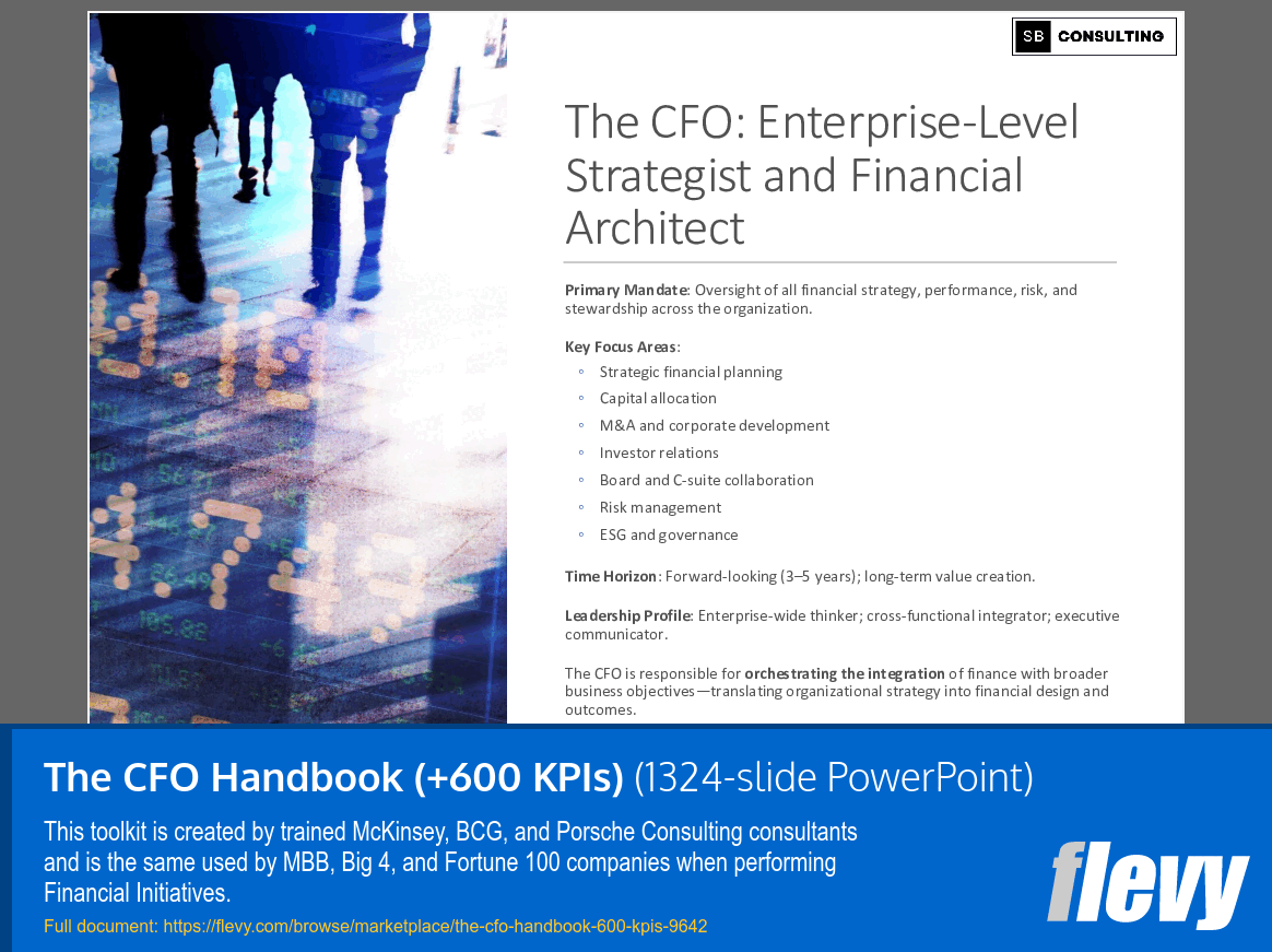 The CFO Handbook (+600 KPIs) (1324-slide PPT PowerPoint presentation slide deck (PPTX)) Preview Image