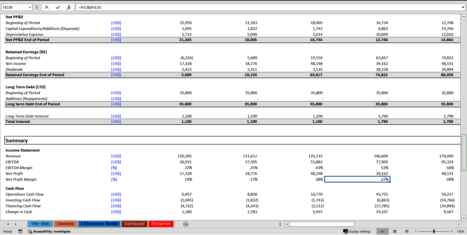 Padel Club 3 Statement Financial Model (Excel template (XLSX)) Preview Image