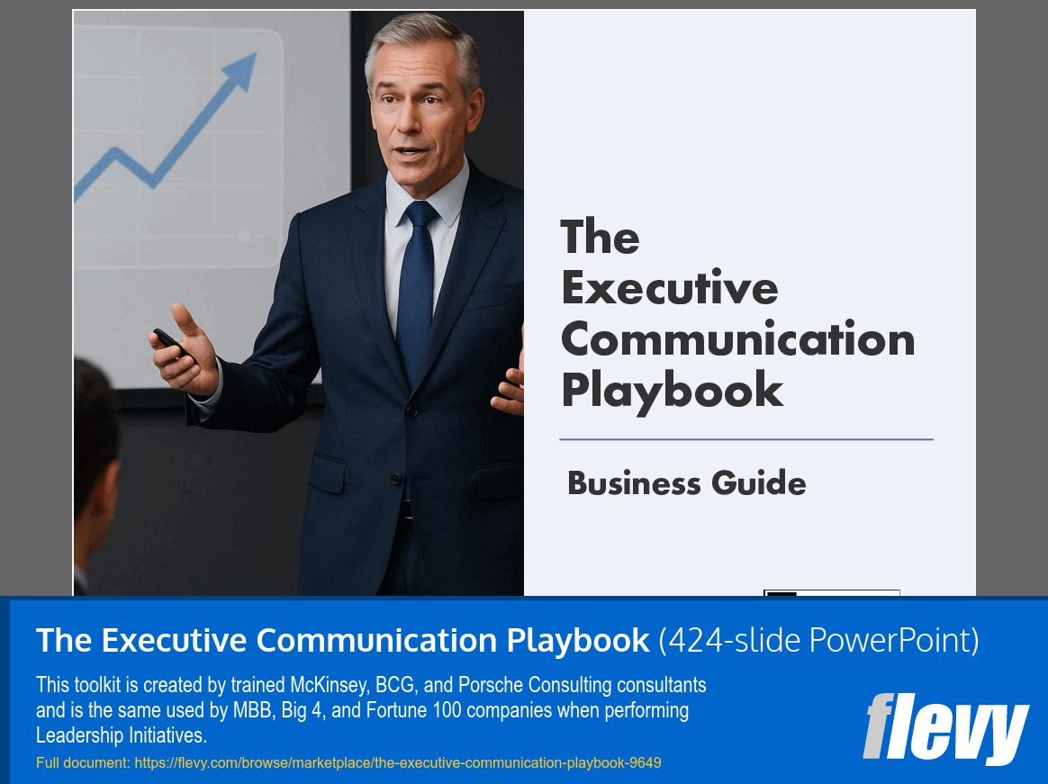 The Executive Communication Playbook (424-slide PPT PowerPoint presentation slide deck (PPTX)) Preview Image