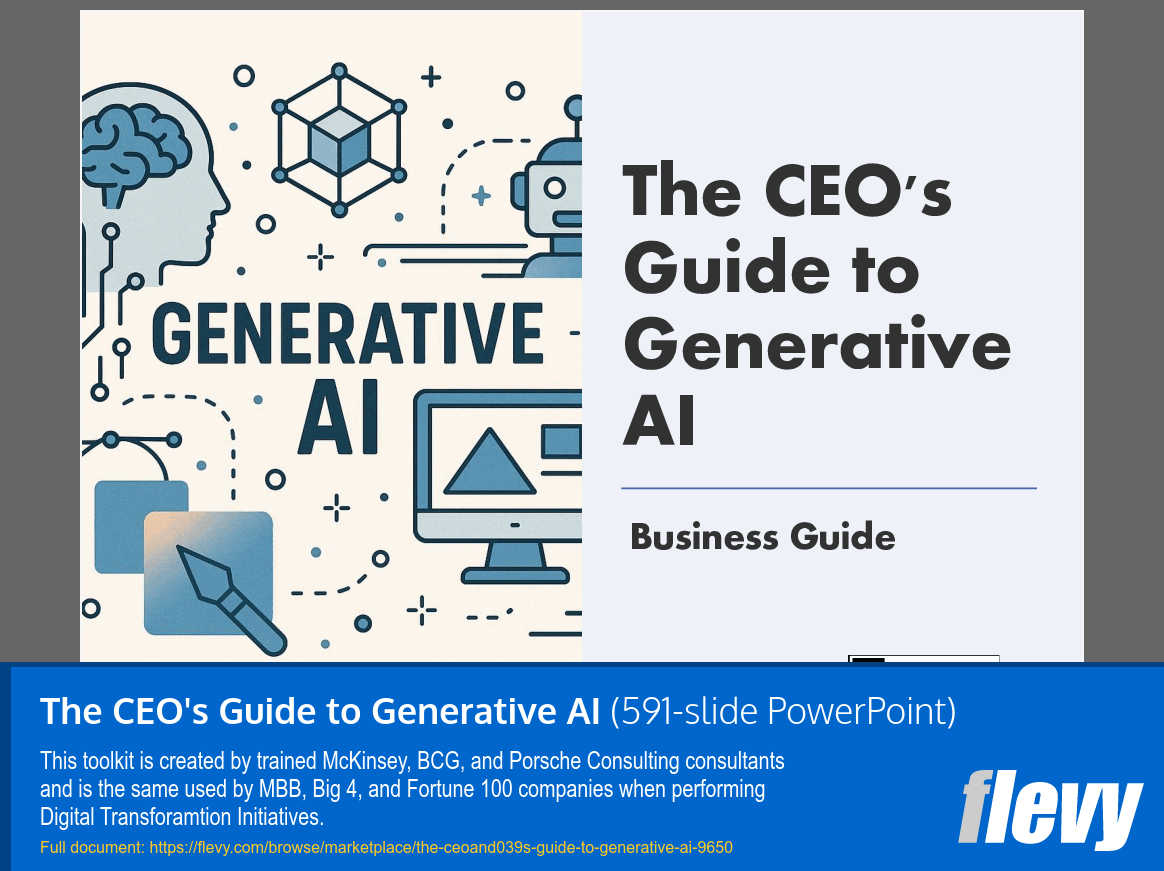 The CEO's Guide to Generative AI (591-slide PPT PowerPoint presentation slide deck (PPTX)) Preview Image
