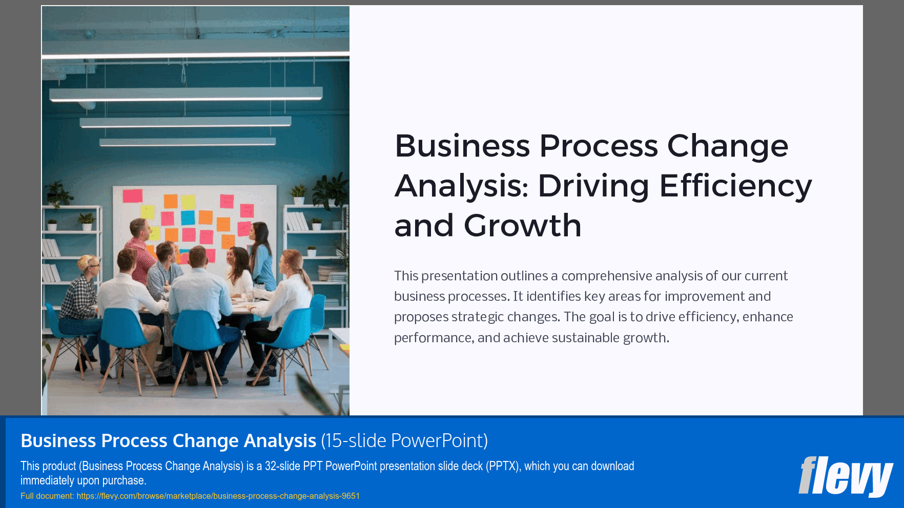 Business Process Change Analysis (15-slide PPT PowerPoint presentation slide deck (PPTX)) Preview Image