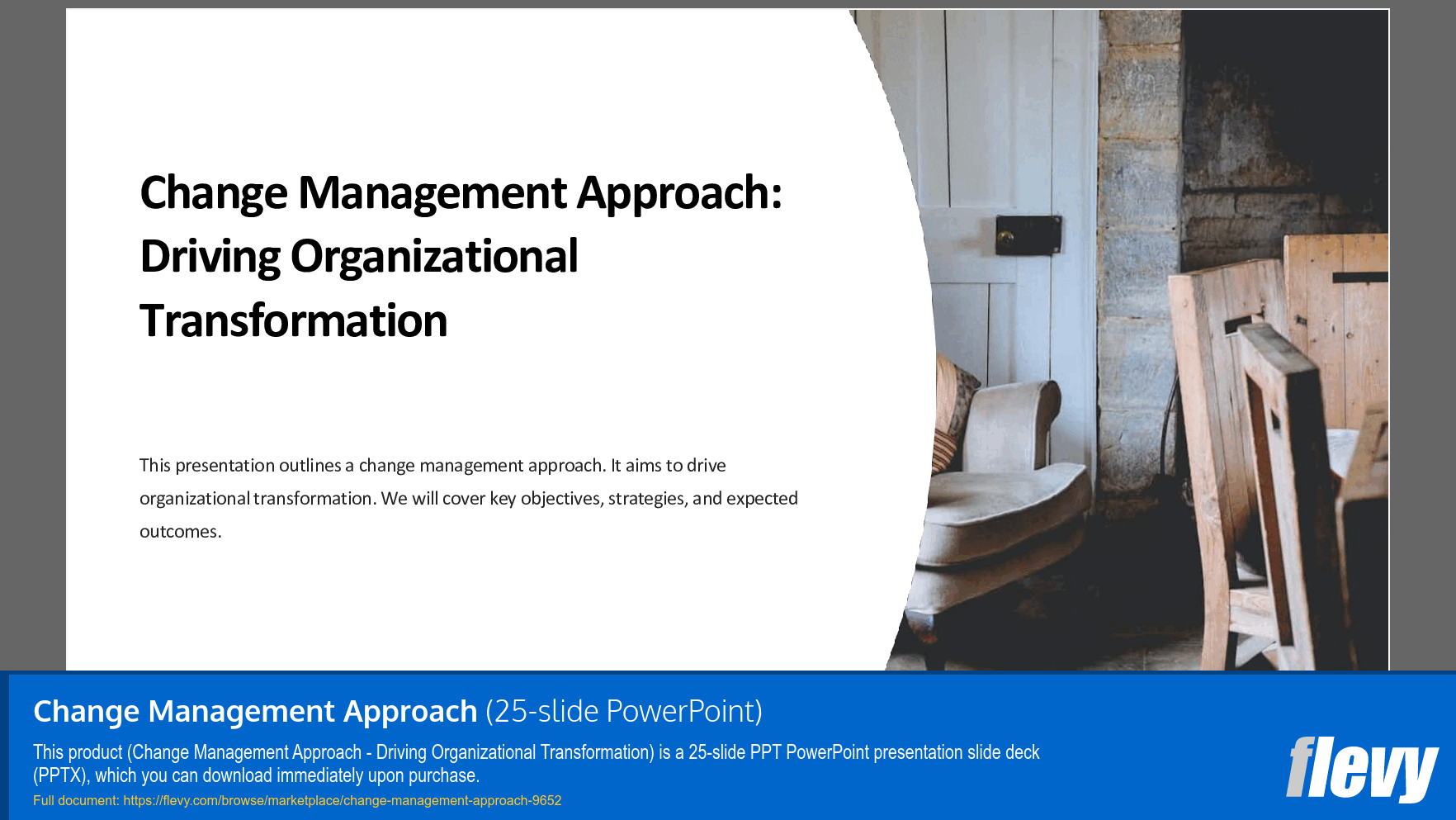Change Management Approach (25-slide PPT PowerPoint presentation slide deck (PPTX)) Preview Image