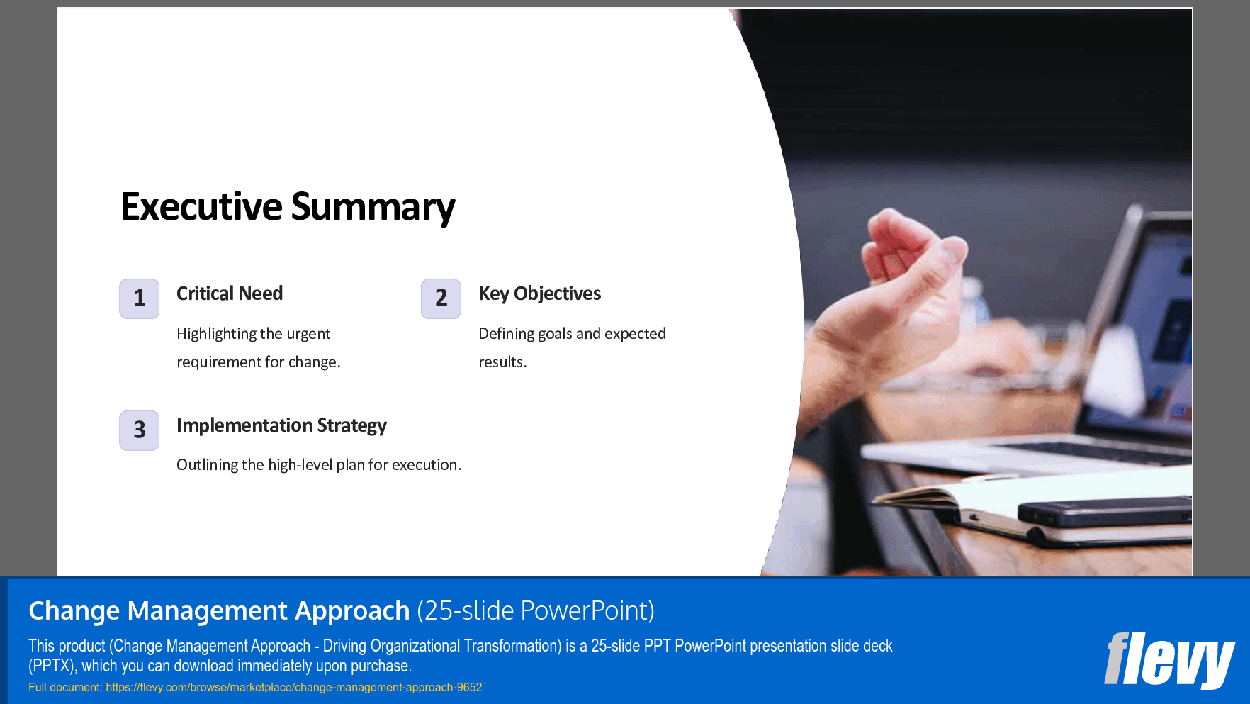 Change Management Approach (25-slide PPT PowerPoint presentation slide deck (PPTX)) Preview Image