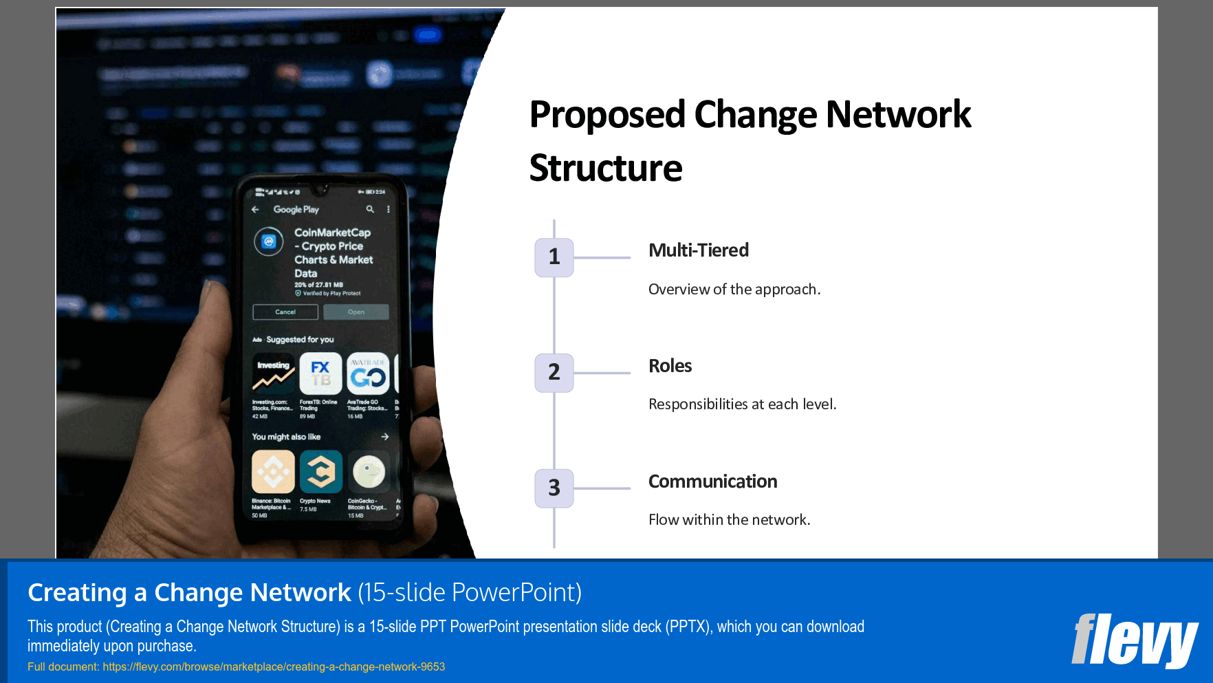 Creating a Change Network (15-slide PPT PowerPoint presentation slide deck (PPTX)) Preview Image