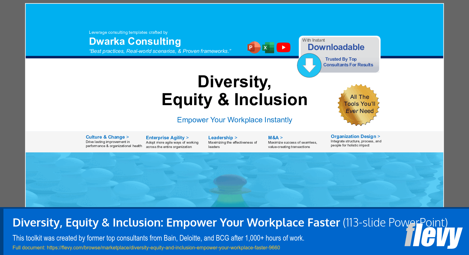 Diversity, Equity & Inclusion: Empower Your Workplace Faster (113-slide PPT PowerPoint presentation slide deck (PPTX)) Preview Image