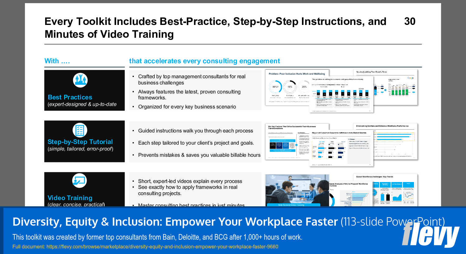 Diversity, Equity & Inclusion: Empower Your Workplace Faster (113-slide PPT PowerPoint presentation slide deck (PPTX)) Preview Image