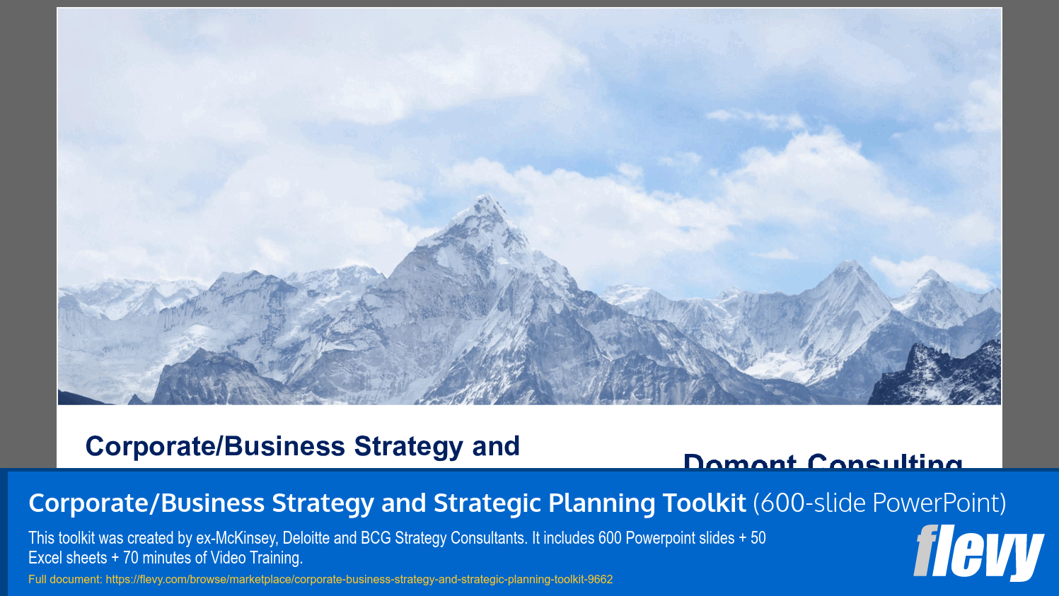 Corporate/Business Strategy and Strategic Planning Toolkit (28-slide PPT PowerPoint presentation slide deck (PPTX)) Preview Image