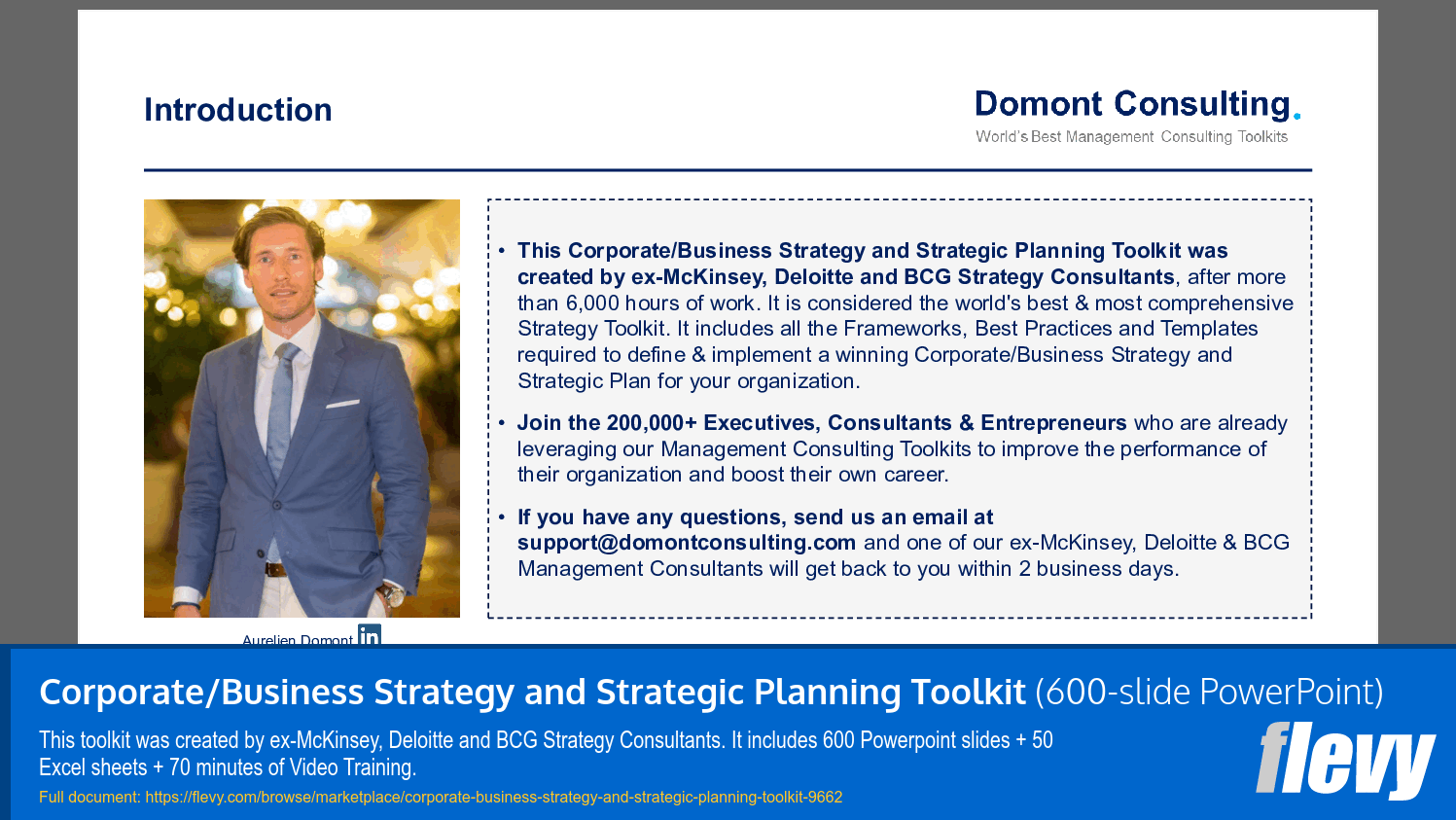 Corporate/Business Strategy and Strategic Planning Toolkit (28-slide PPT PowerPoint presentation slide deck (PPTX)) Preview Image