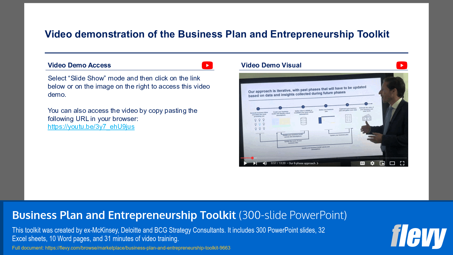 Business Plan and Entrepreneurship Toolkit (19-slide PPT PowerPoint presentation slide deck (PPTX)) Preview Image