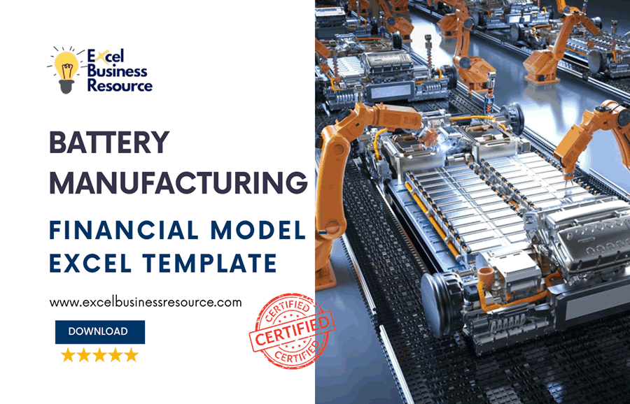Dynamic Battery Production Financial Forecasting Model (Excel template (XLSX)) Preview Image