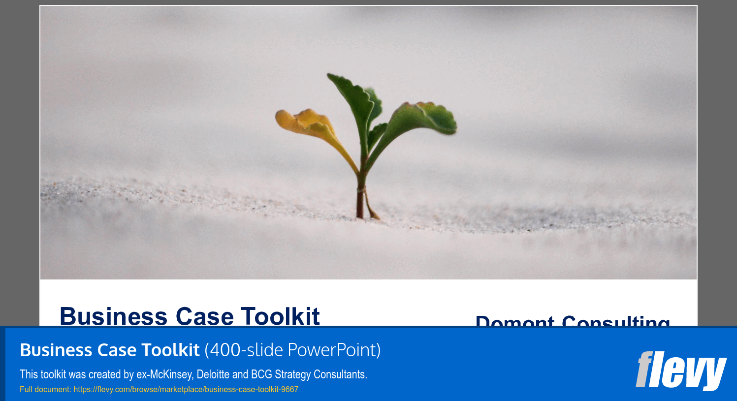 Business Case Toolkit (19-slide PPT PowerPoint presentation slide deck (PPTX)) Preview Image