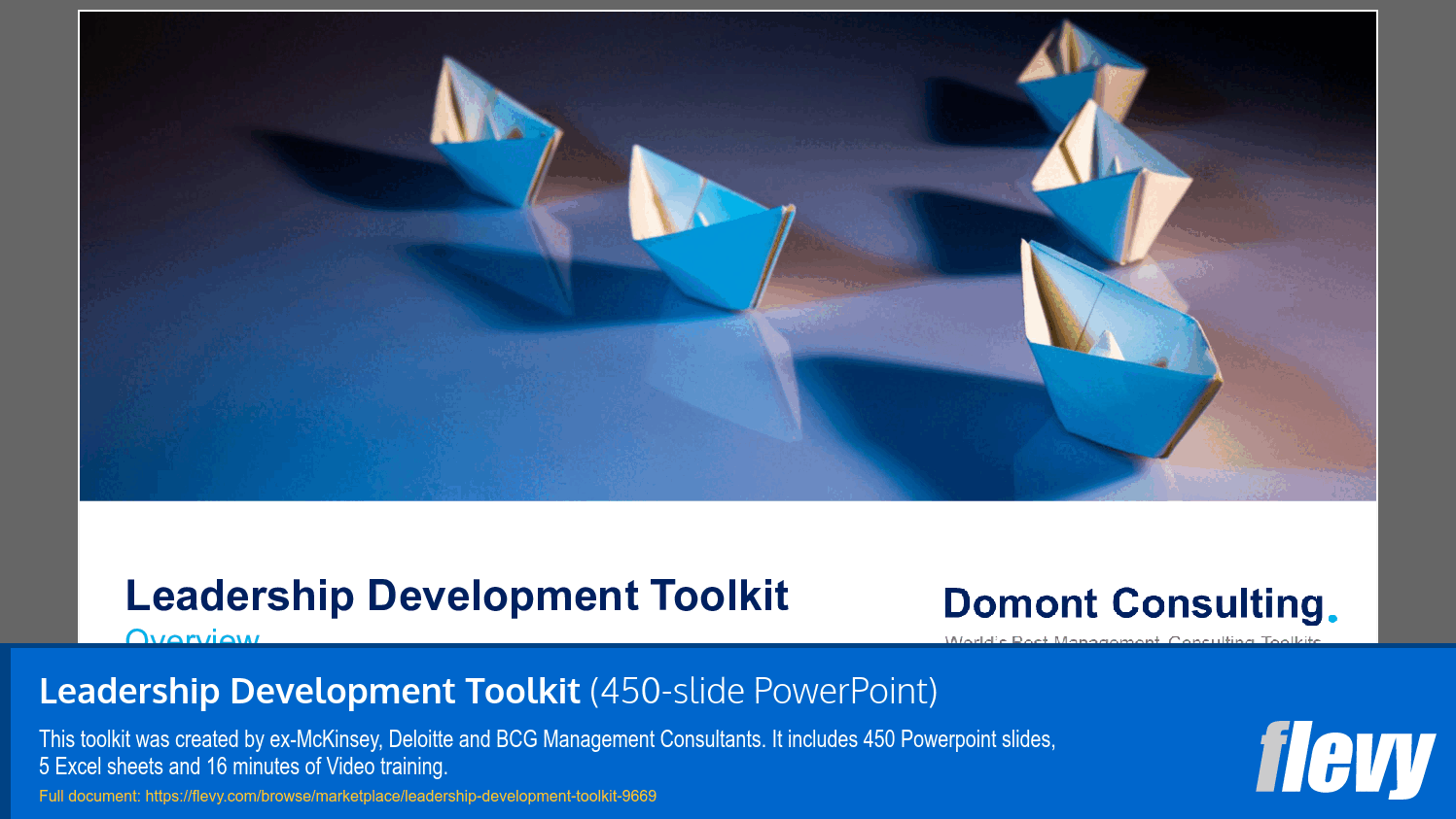 Leadership Development Toolkit (20-slide PPT PowerPoint presentation slide deck (PPTX)) Preview Image