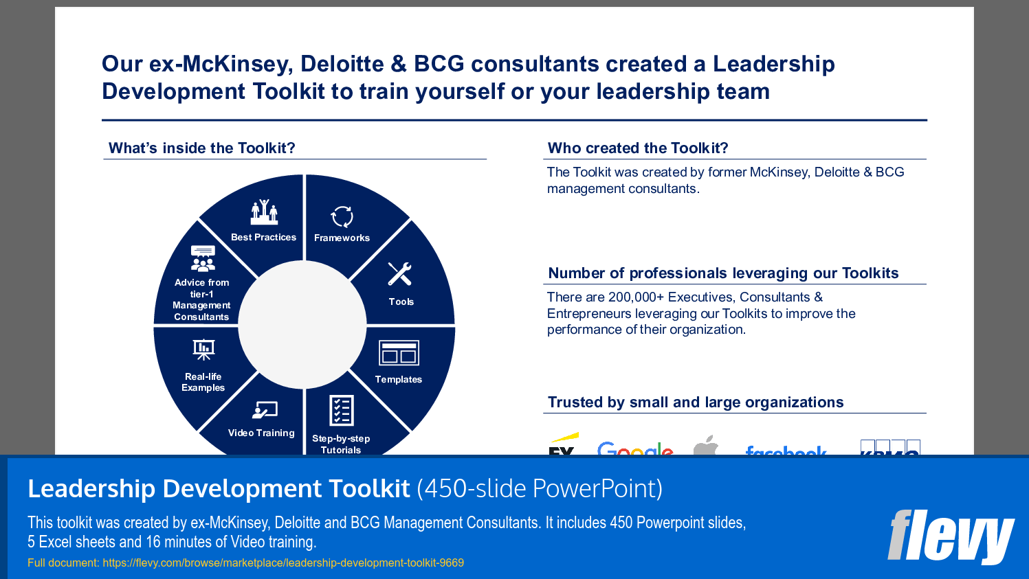 Leadership Development Toolkit (20-slide PPT PowerPoint presentation slide deck (PPTX)) Preview Image