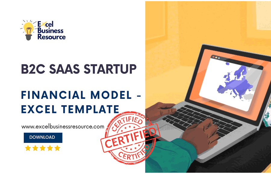 B2C SaaS Financial Forecasting Model (Excel template (XLSX)) Preview Image