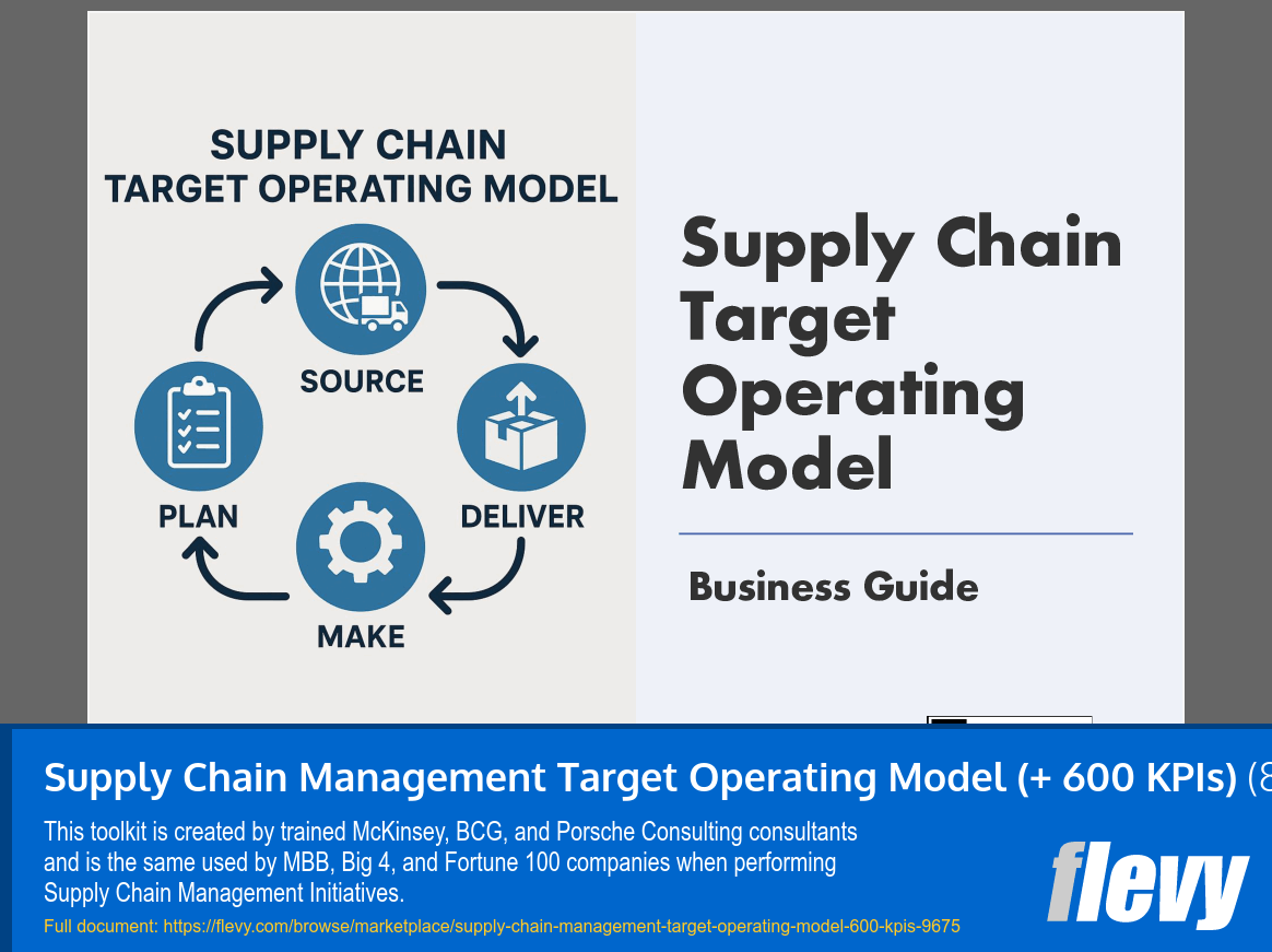 Supply Chain Management Target Operating Model (+ 600 KPIs) (870-slide PPT PowerPoint presentation slide deck (PPTX)) Preview Image