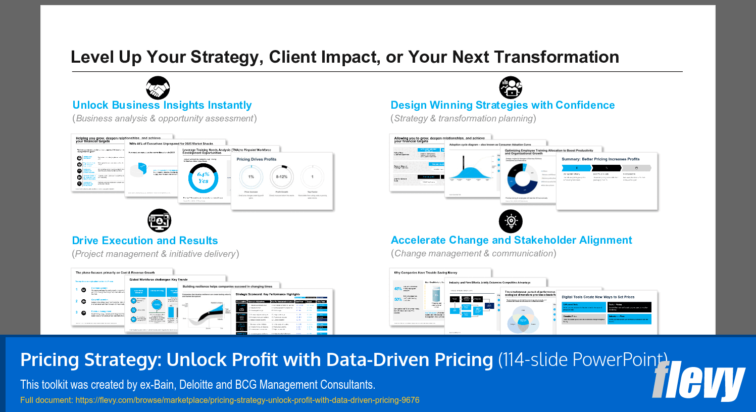 Pricing Strategy: Unlock Profit with Data-Driven Pricing (114-slide PPT PowerPoint presentation slide deck (PPTX)) Preview Image