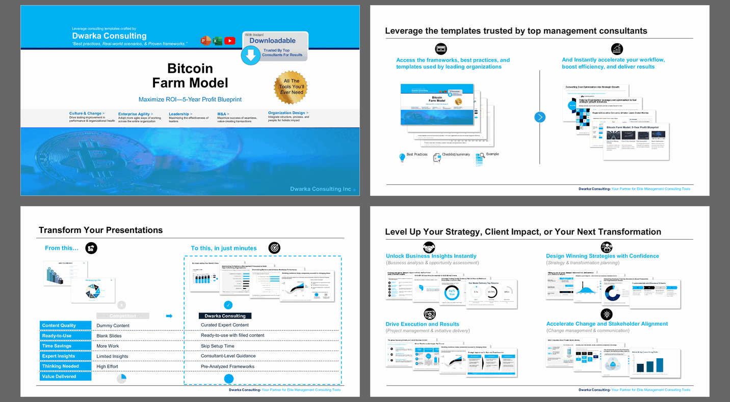 Bitcoin Farm Model: Maximize ROI 5-Year Profit Blueprint (114-slide PPT PowerPoint presentation slide deck (PPTX)) Preview Image