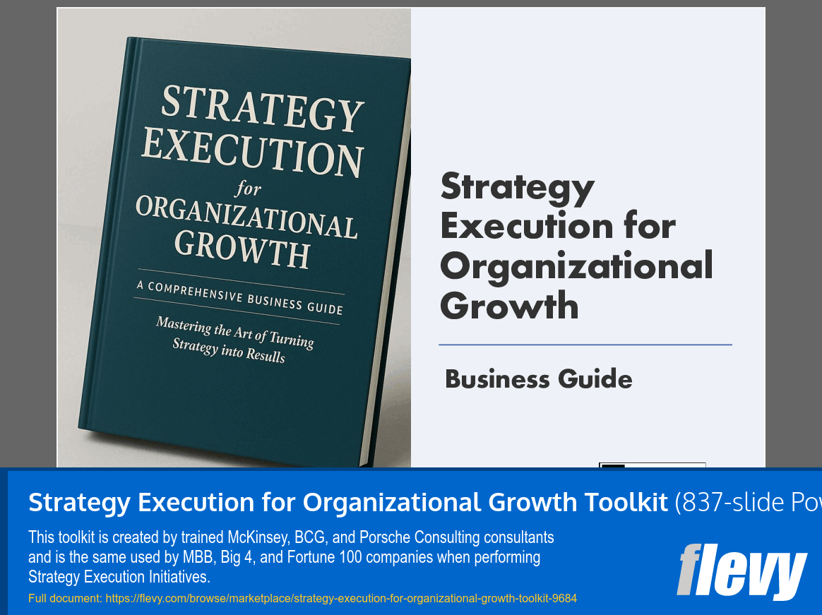 Strategy Execution for Organizational Growth Toolkit (837-slide PPT PowerPoint presentation slide deck (PPTX)) Preview Image