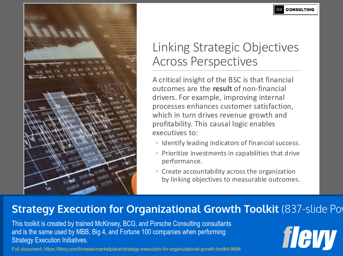 Strategy Execution for Organizational Growth Toolkit (837-slide PPT PowerPoint presentation slide deck (PPTX)) Preview Image