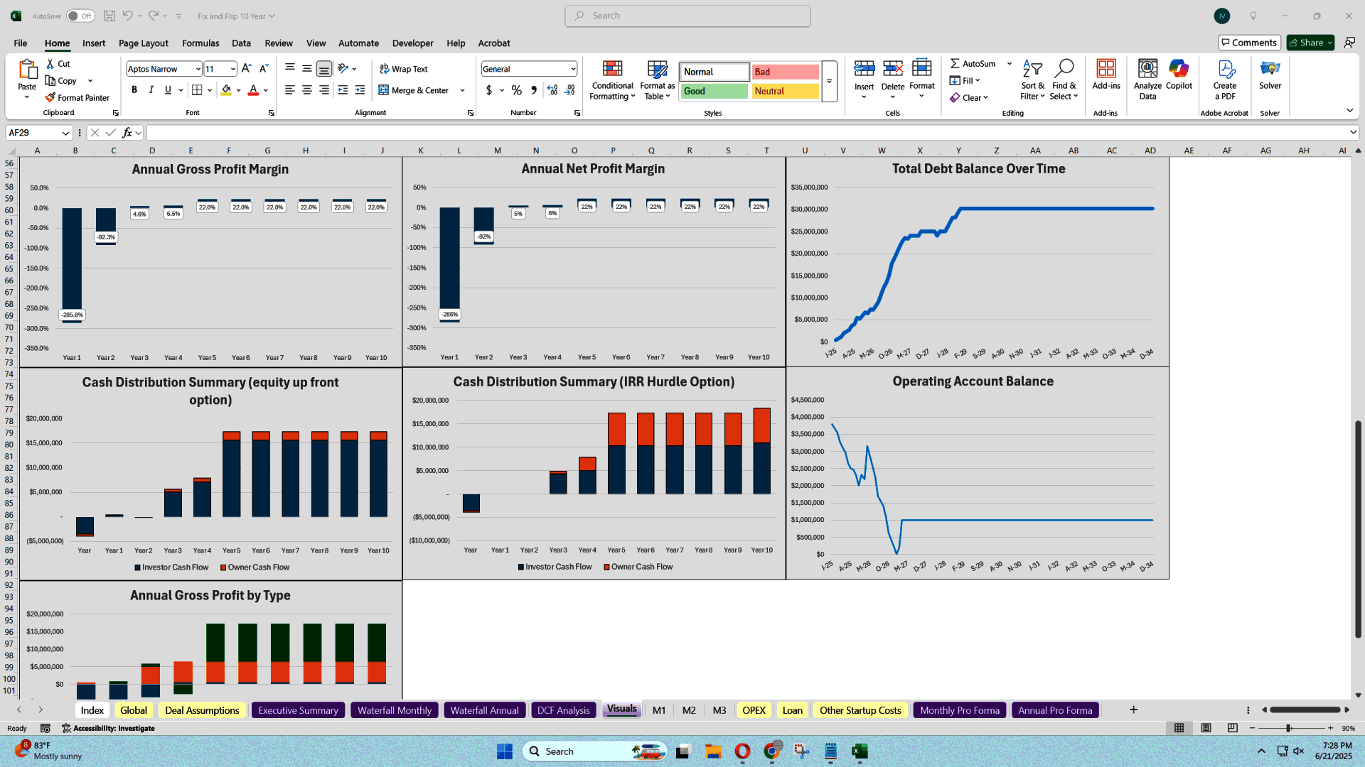 10-Year Fix and Flip Cash Flow Planning Tool (Excel template (XLSX)) Preview Image