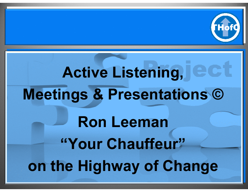 Active Listening, Meetings and Presentations
