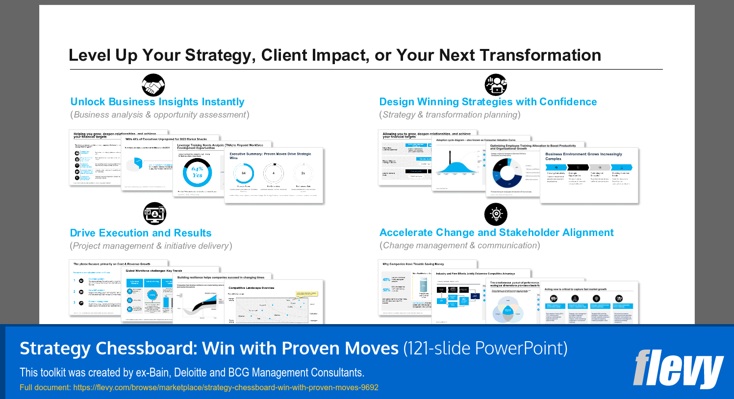 Strategy Chessboard: Win with Proven Moves (121-slide PPT PowerPoint presentation slide deck (PPTX)) Preview Image