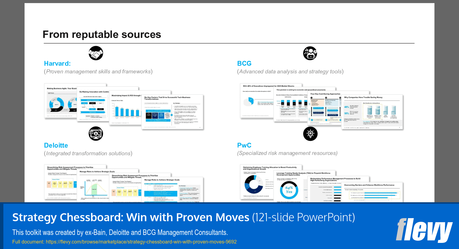 Strategy Chessboard: Win with Proven Moves (121-slide PPT PowerPoint presentation slide deck (PPTX)) Preview Image