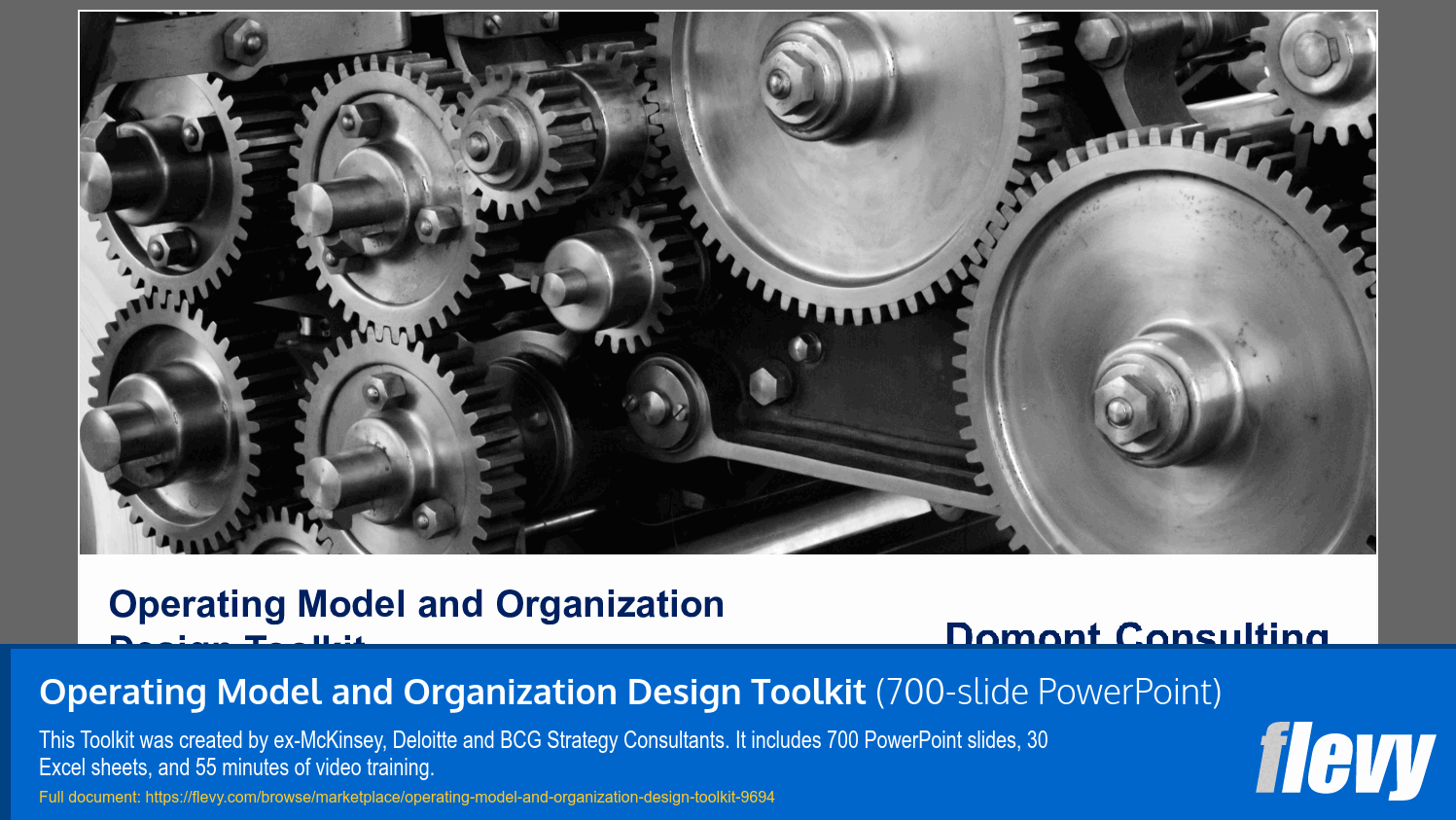 Operating Model and Organization Design Toolkit (700-slide PPT PowerPoint presentation slide deck (PPTX)) Preview Image