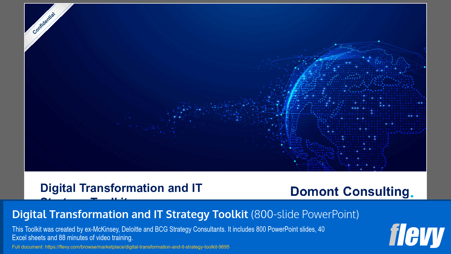 Digital Transformation and IT Strategy Toolkit (800-slide PPT PowerPoint presentation slide deck (PPTX)) Preview Image