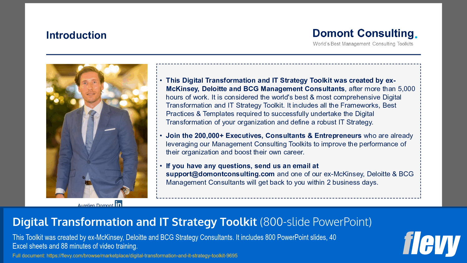Digital Transformation and IT Strategy Toolkit (800-slide PPT PowerPoint presentation slide deck (PPTX)) Preview Image