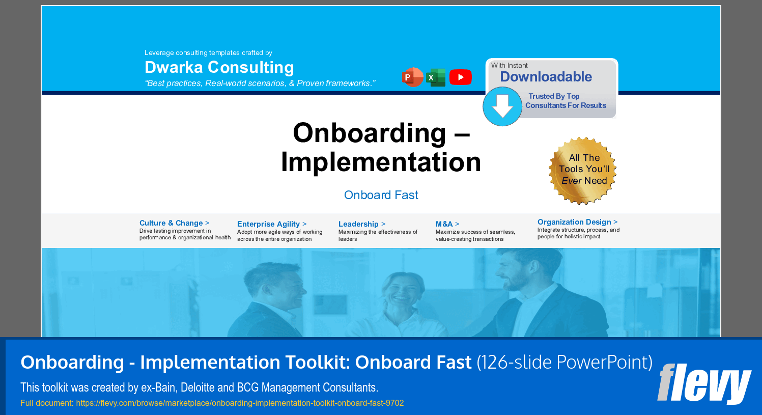 Onboarding - Implementation Toolkit: Onboard Fast (126-slide PPT PowerPoint presentation slide deck (PPTX)) Preview Image